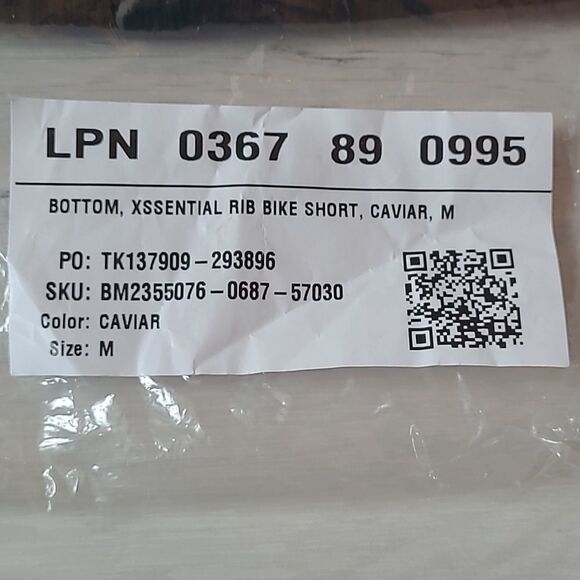 Savage Fenty Xssential Heavy Rib Logo Bike Short Black M NWT in packaging - Picture 6 of 7